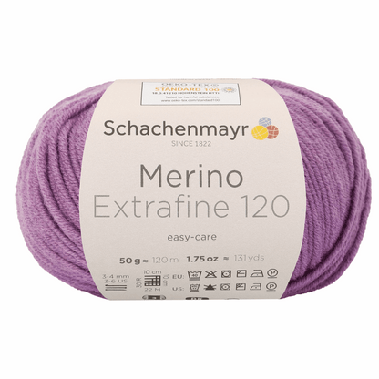 Schachenmayr Merino Extrafine 120 50g, 90552, color plum 146