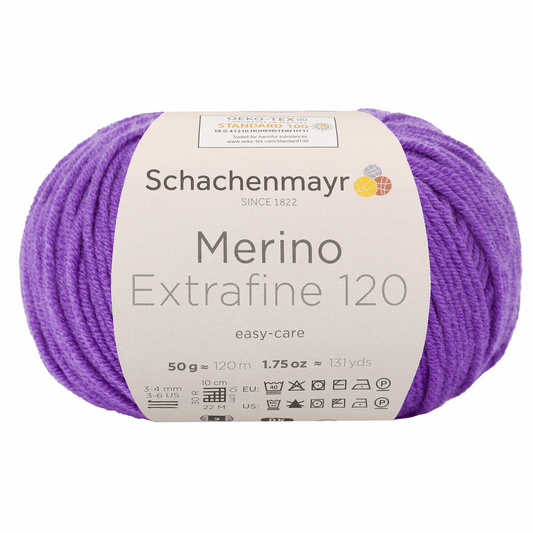 Schachenmayr Merino Extrafine 120 50g, 90552, color violet 147