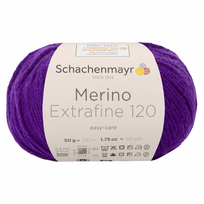 Schachenmayr Merino Extrafine 120 50g, 90552, color Clematis 148