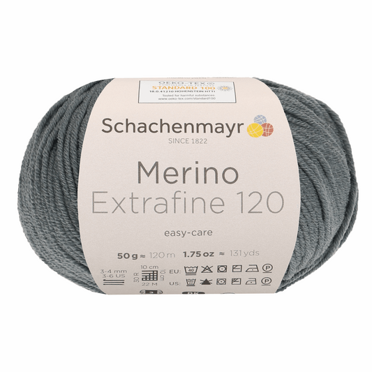 Schachenmayr Merino Extrafine 120 50g, 90552, color Gobold Blue 162