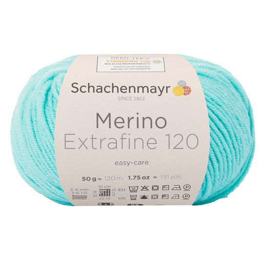 Schachenmayr Merino Extrafine 120 50g, 90552, Farbe Mint 167