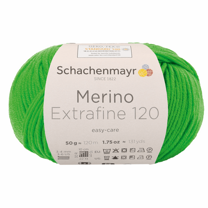 Schachenmayr Merino Extrafine 120 50g, 90552, color meadow green 170