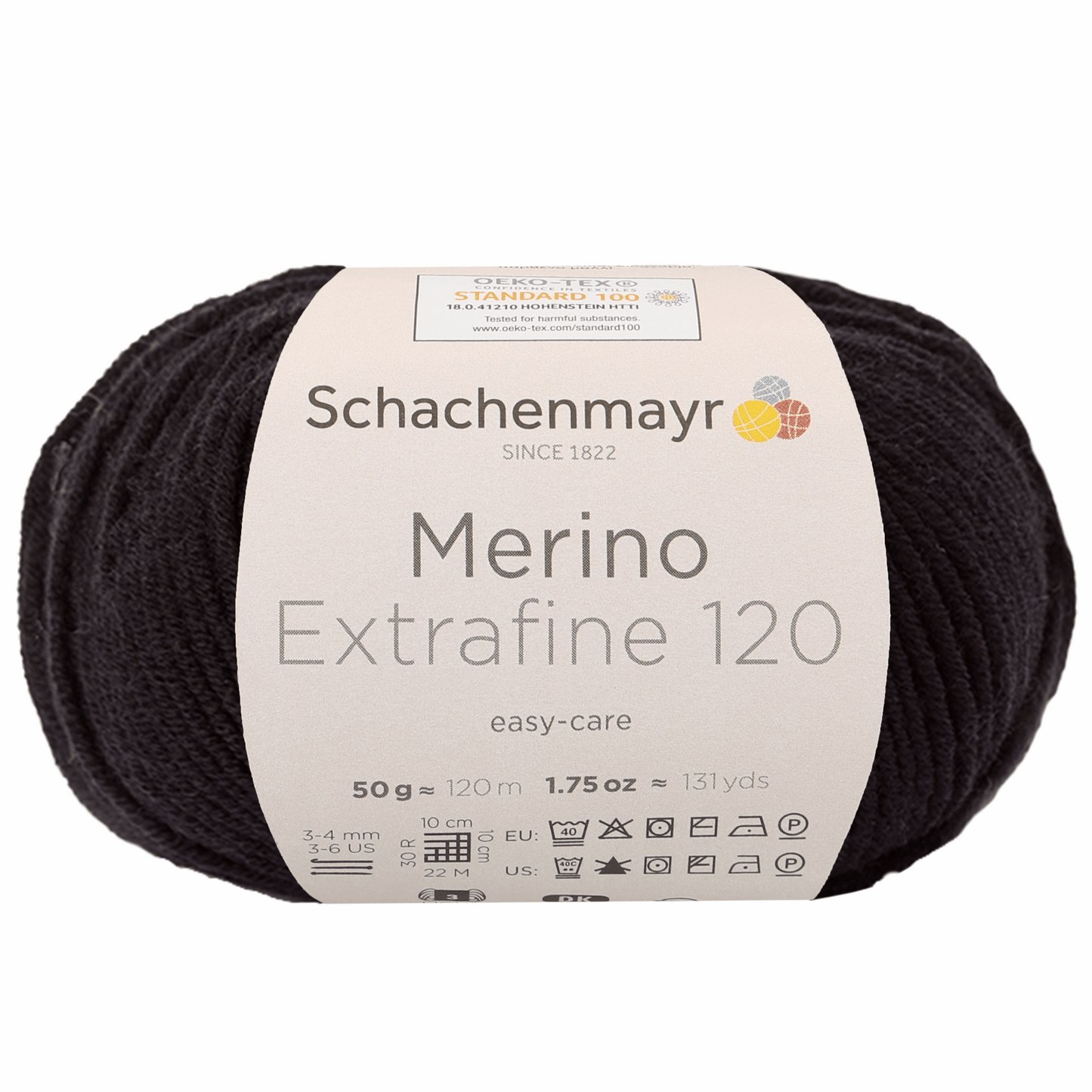 Schachenmayr Merino Extrafine 120 50g, 90552, Farbe Schwarz 199
