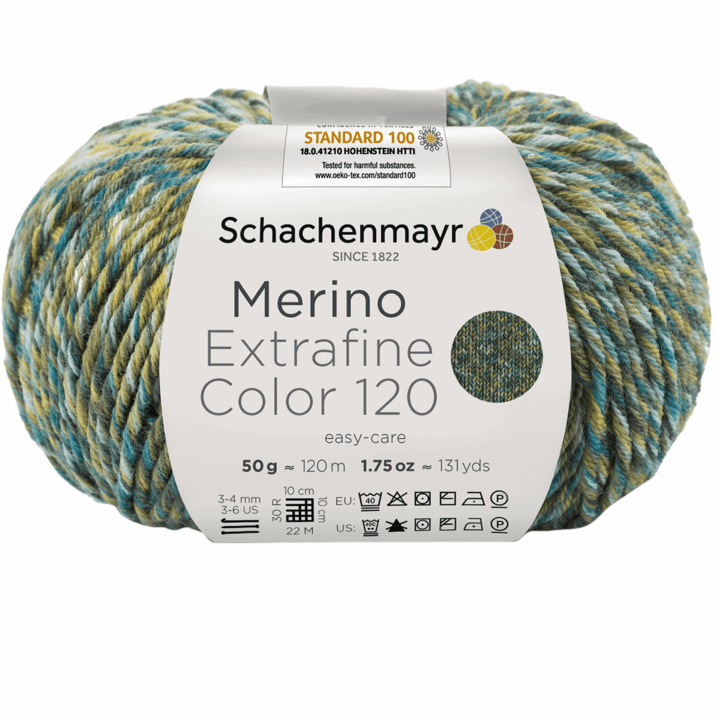 Schachenmayr Merino Extrafine Color 120, 90553, color olive-gold 498