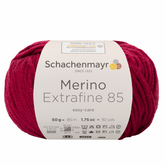 Schachenmayr Merino extrafine 85 50G, 90554, color wine red 232