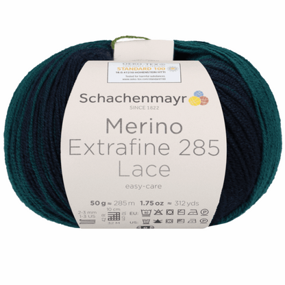 Schachenmayr Merino extrafine 285 Lace 50g, 90574, color forest 606