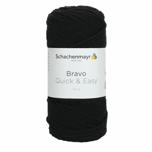 Schachenmayr Bravo quick &amp; easy 100g, 90590, color black 8226