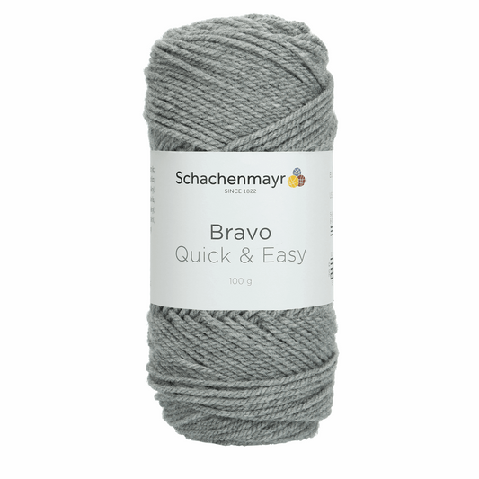 Schachenmayr Bravo quick & easy 100g, 90590, Farbe hellgrau meliert 8295