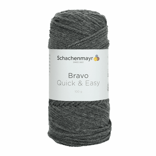 Schachenmayr Bravo quick & easy 100g, 90590, Farbe mittelgrau meliert 8319