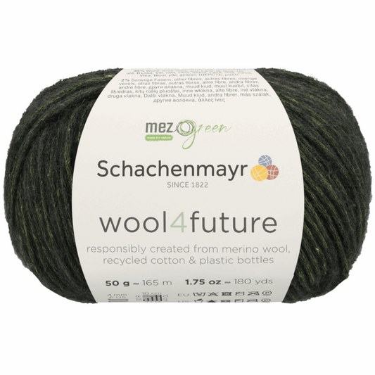 Schachenmayr Wool 4 Future 50g, 90594, color moss green 70