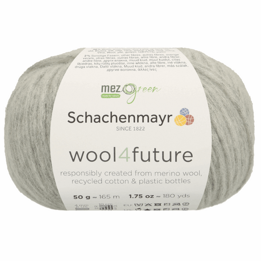Schachenmayr Wool 4 Future 50g, 90594, color light gray 90