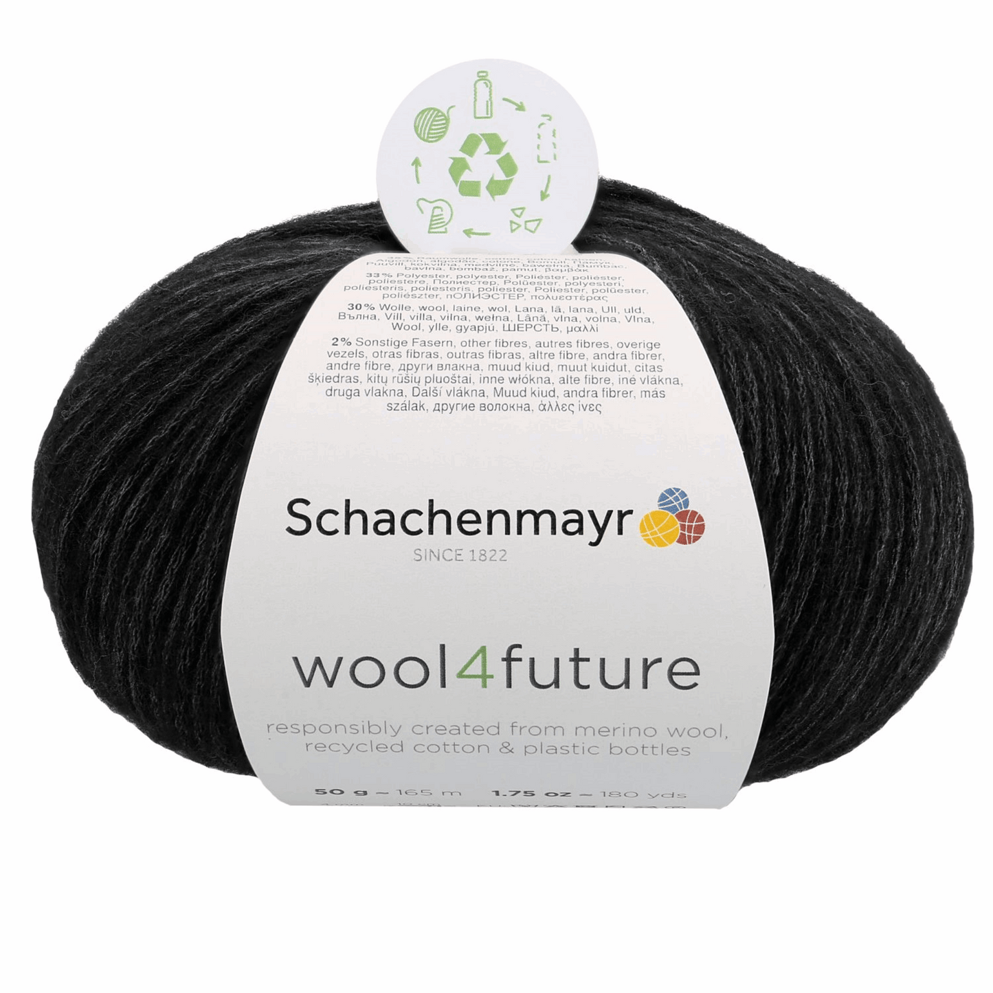 Schachenmayr Wool 4 Future  50g, 90594, Farbe black 99