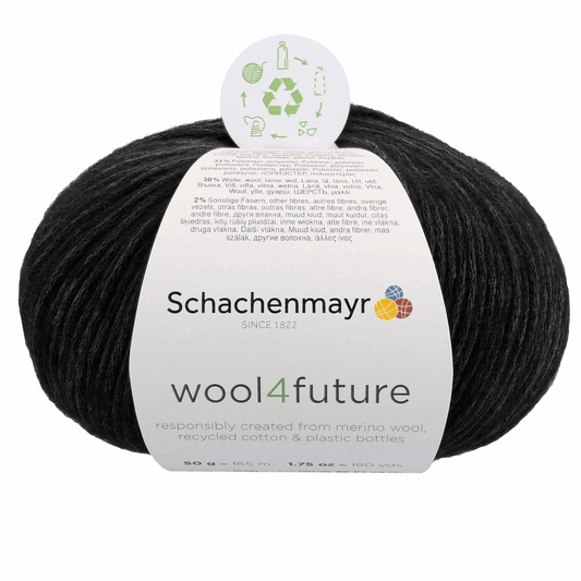 Schachenmayr Wool 4 Future 50g, 90594, color black 99