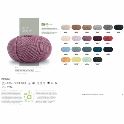 Schachenmayr Wool 4 Future  50g, 90594, Farbe feather 5