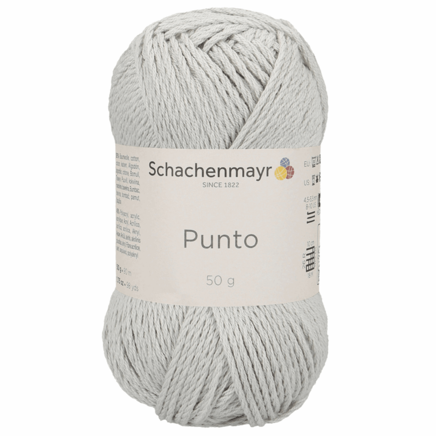 Schachenmayr Punto 50g, 90596, Farbe hellgrau meliert 90