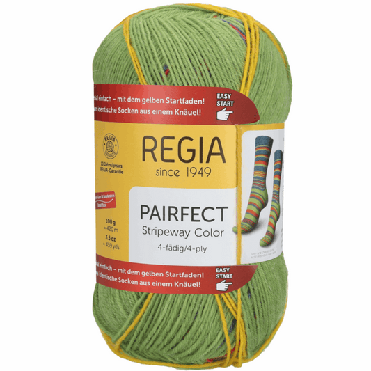 Regia 4fädig, 100g pairfect, 90613, Farbe petrol-lime 2295