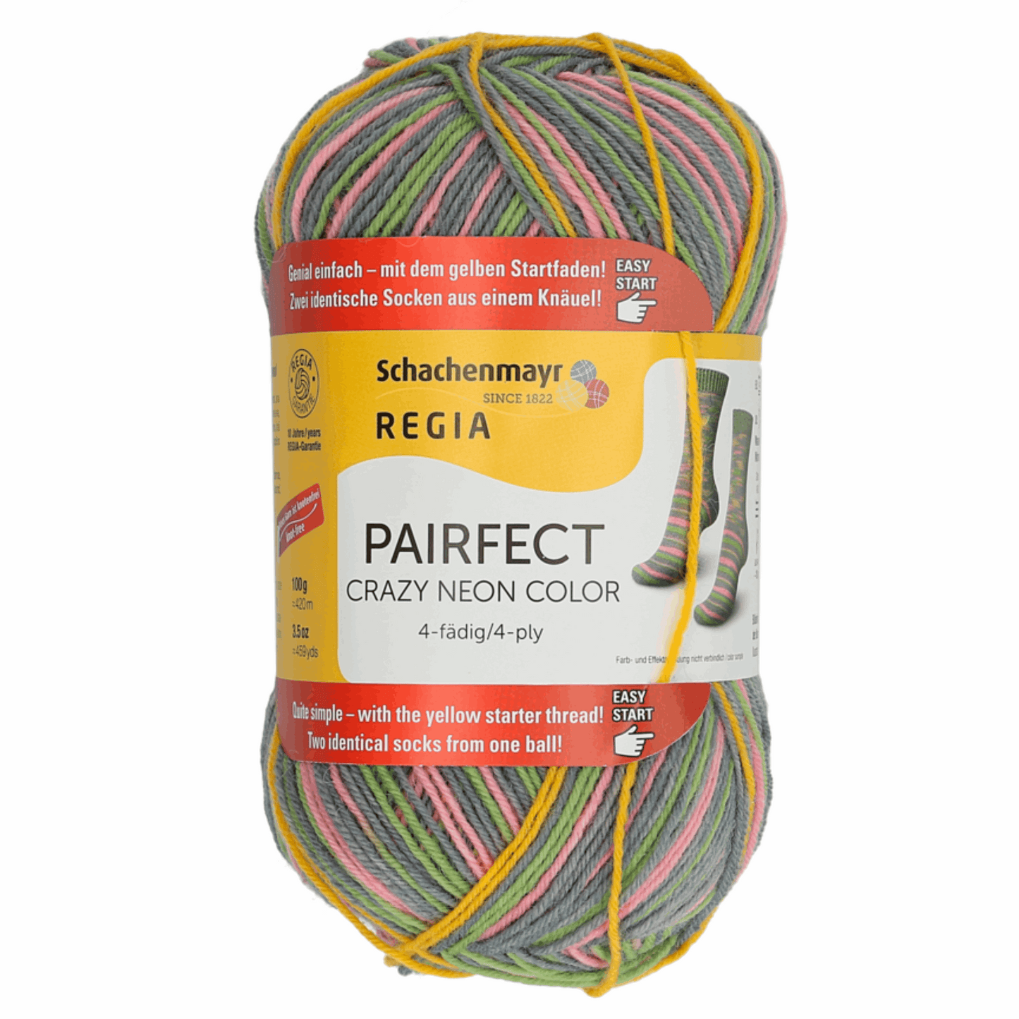 Regia 4-ply, 100g pairfect, 90613, color crazy gray 7141