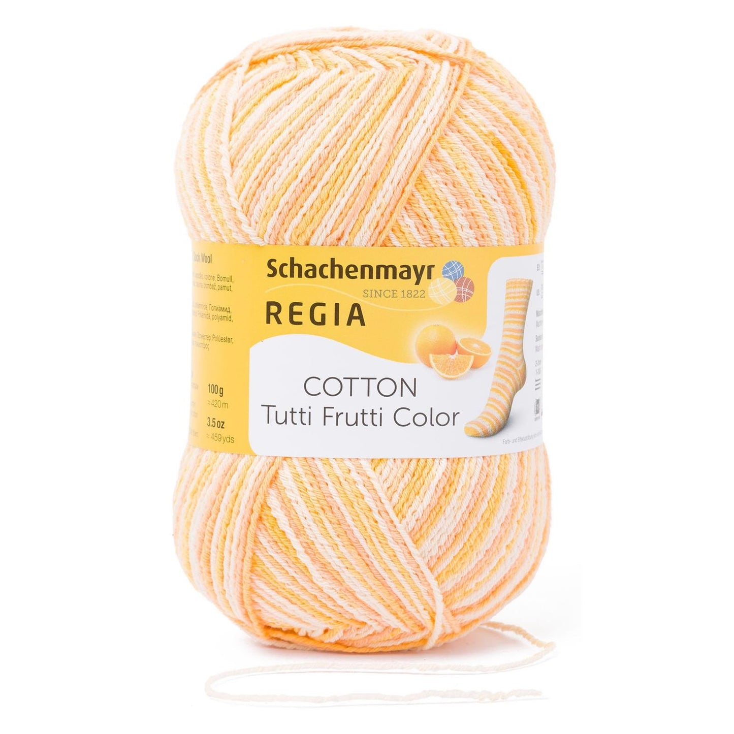 Regia 4-ply Tutti Frutti, 90621, color 2416, orange color