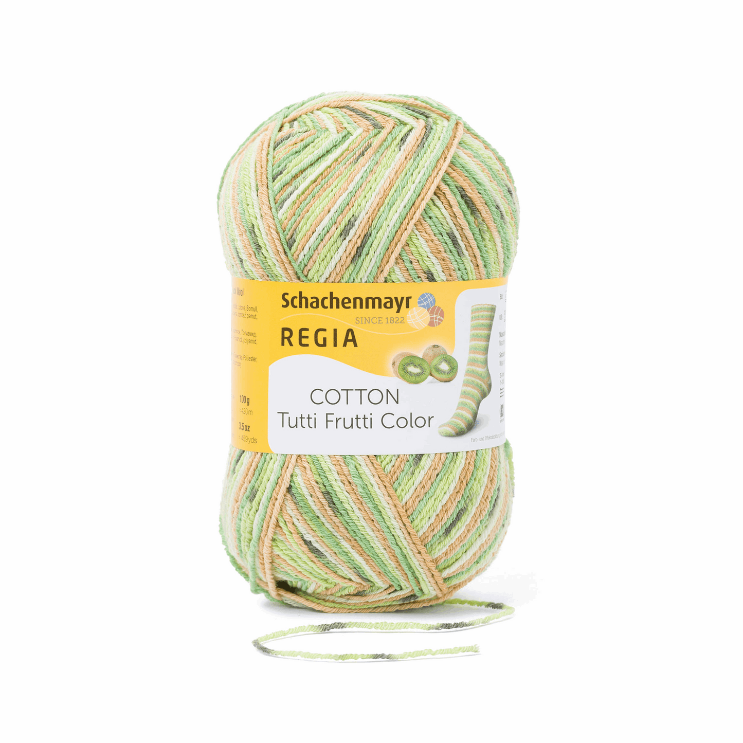 Regia 4fädig Tutti Frutti  90621, Farbe kiwi 2418