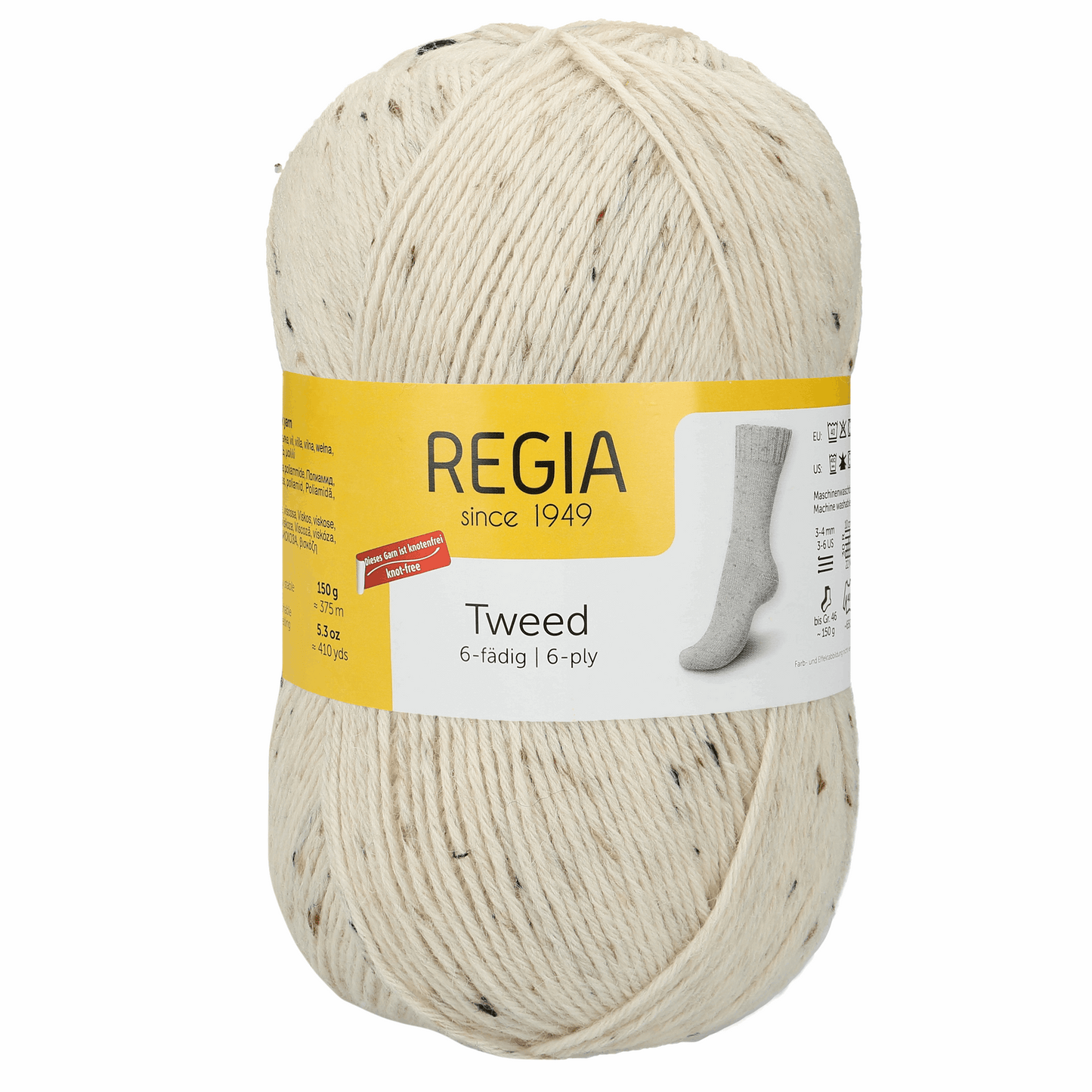 Regia 6fädig Tweed 150g, 90624, Farbe natur tweed 2