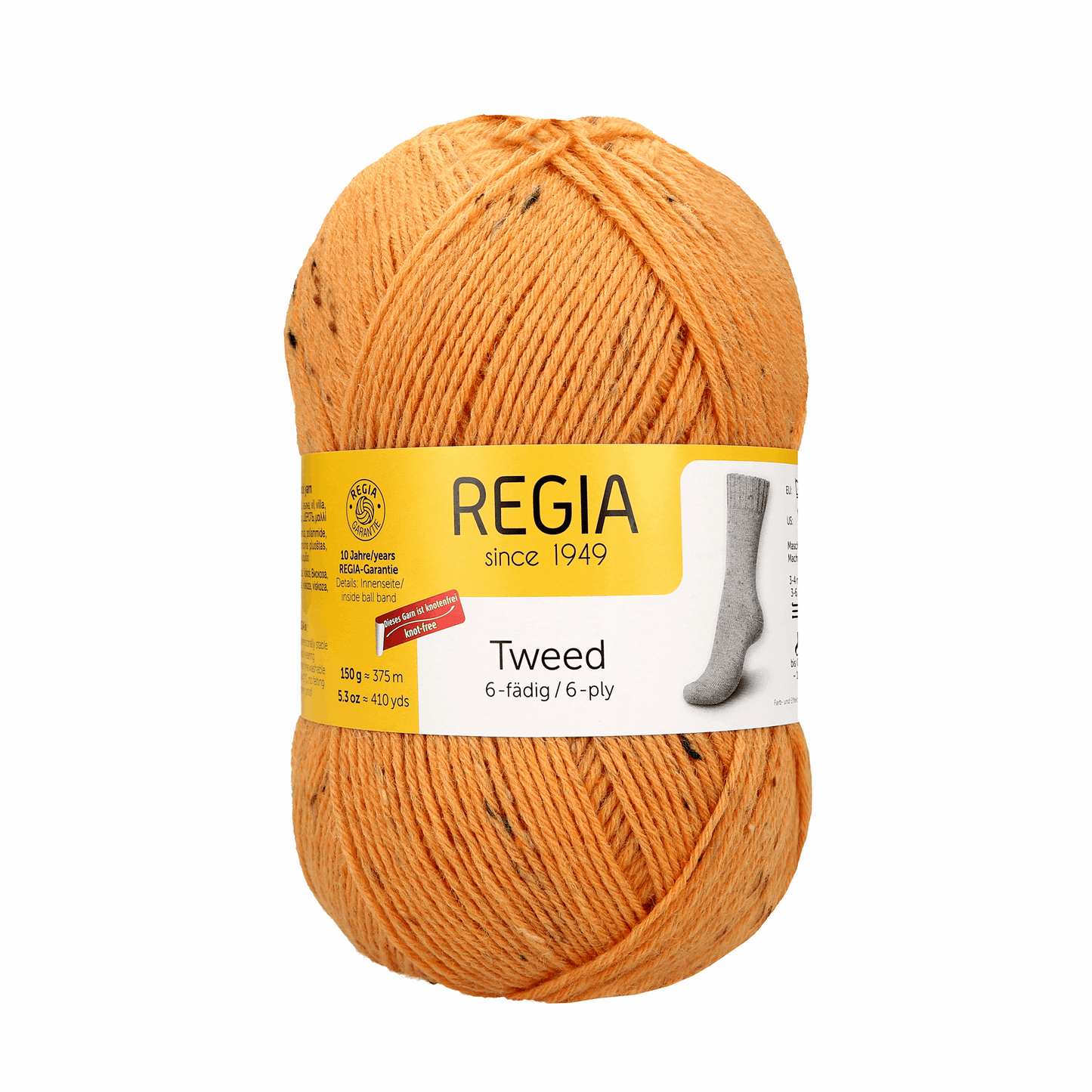 Regia 6-thread tweed 150g, 90624, color gold tweed 22