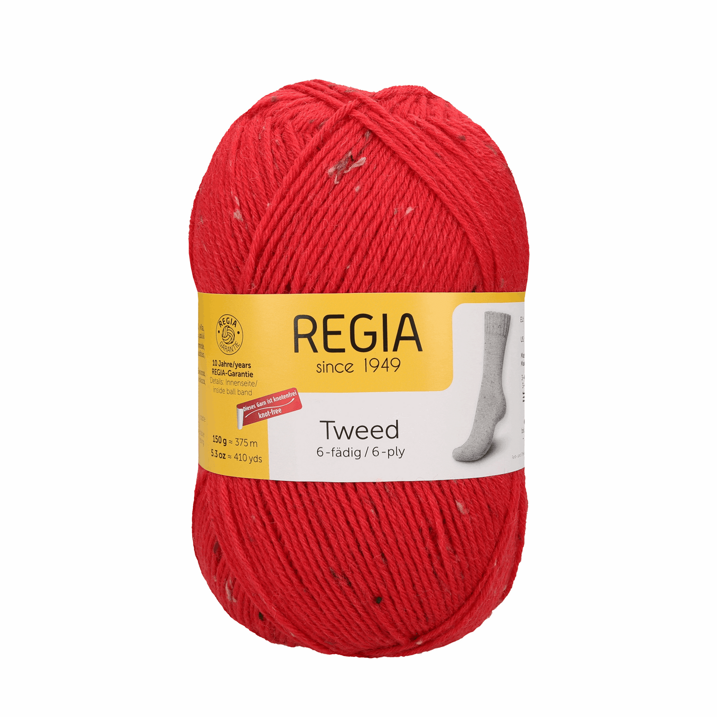 Regia 6-thread tweed 150g, 90624, color tomato tweed 30