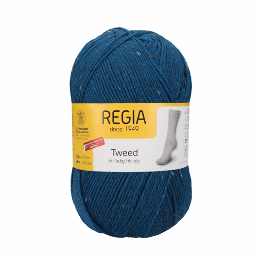 Regia 6fädig Tweed 150g, 90624, Farbe petrol tweed 69