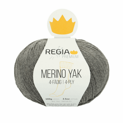 Regia Merino yak 100g Premium, 90630, Farbe kiesel meliert 7511