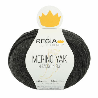 Regia Merino yak 100g Premium, 90630, Farbe anthrazit meliert 7512