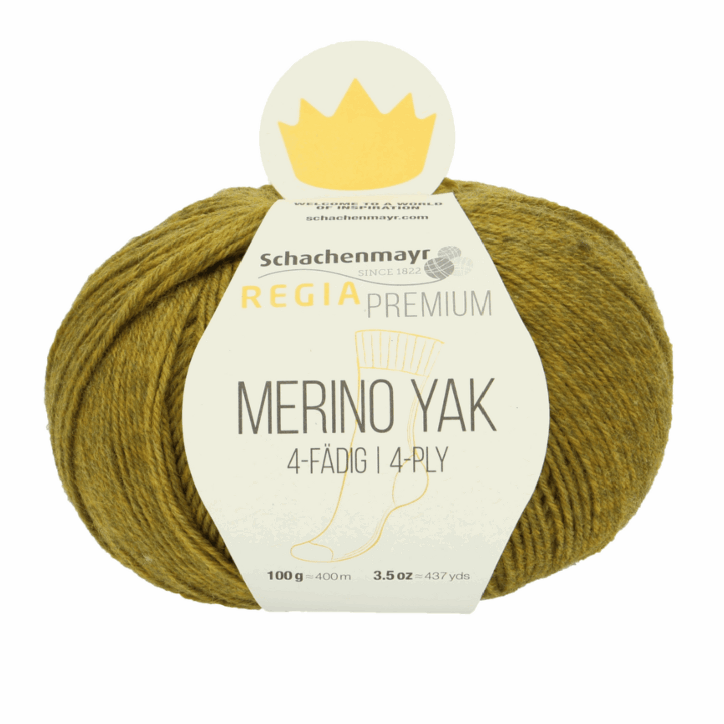 Regia Merino yak 100g Premium, 90630, color grass green 7516