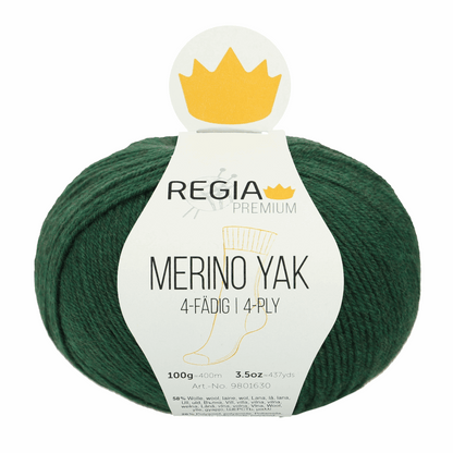 Regia Merino yak 100g Premium, 90630, Farbe tanne meliert 7521