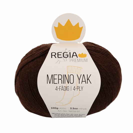 Regia Merino yak 100g Premium, 90630, Farbe schokolade 7522