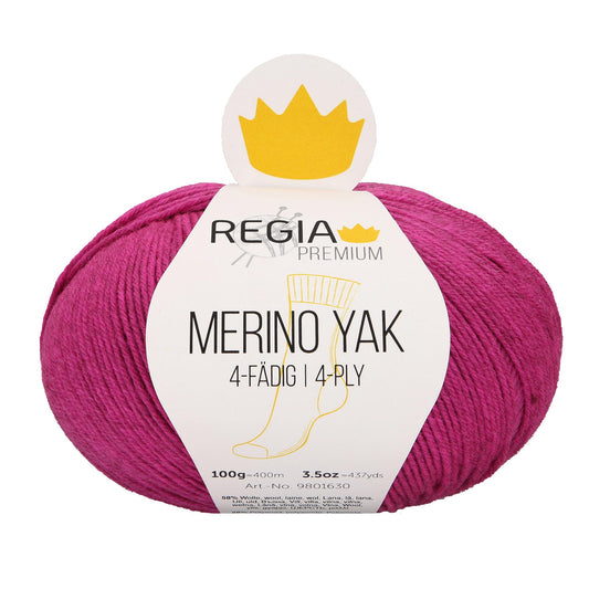 Regia Merino yak 100g premium, 90630, Farbe 7524, pink meliert