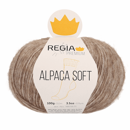 Regia Alpaca Soft 100g, 90631, Farbe camel meliert 20