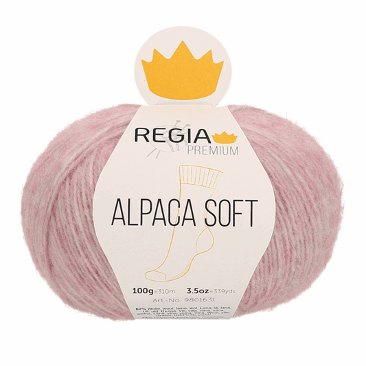 Regia Alpaca Soft 100g, 90631, color rosé mottled 30