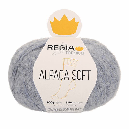 Regia Alpaca Soft 100g, 90631, color light blue mel 50