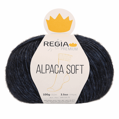 Regia Alpaca Soft 100g, 90631, Farbe nachtblau me 55