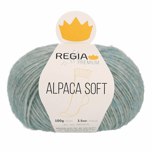 Regia Alpaca Soft 100g, 90631, Farbe mint meliert 62