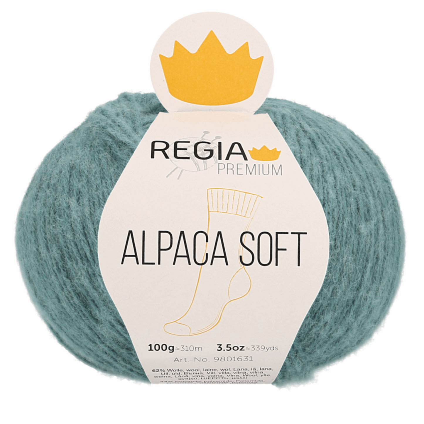 Regia Alpaca Soft 100g, 90631, color sage 70