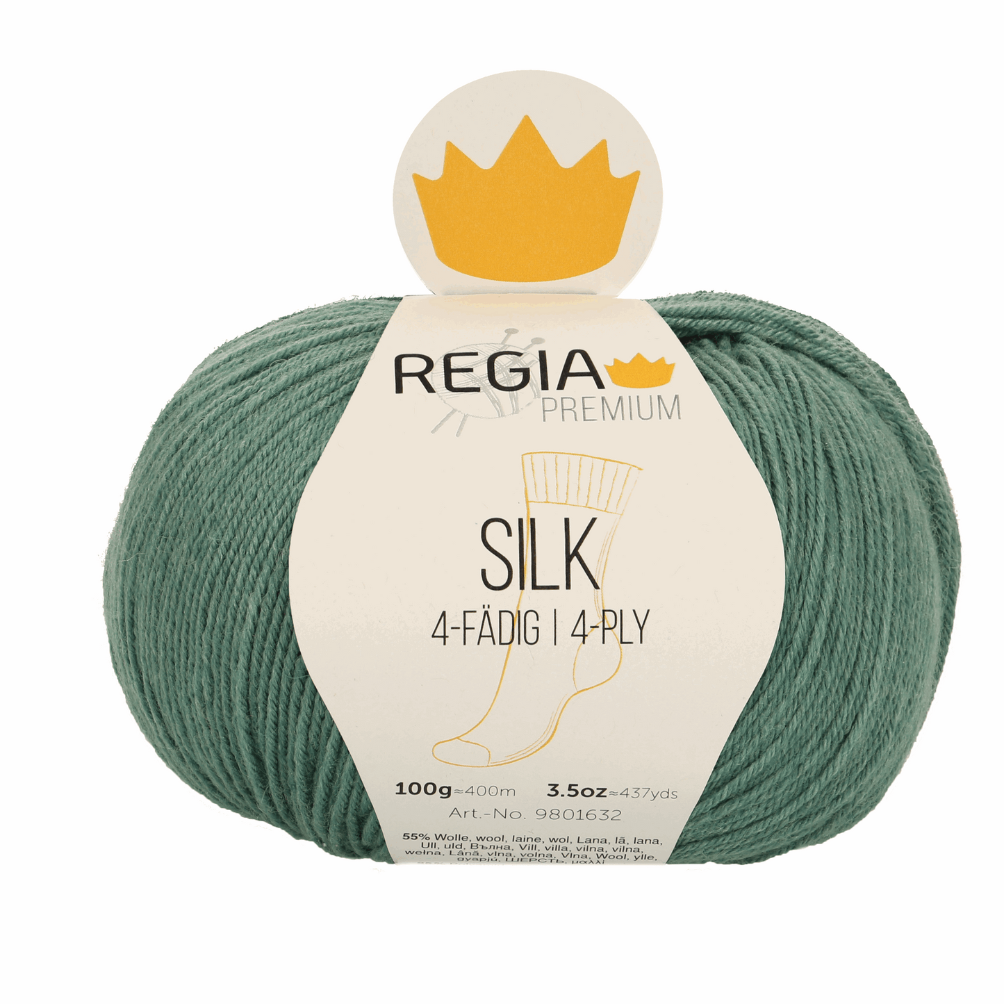 Regia Silk Premium 100g, 90632, color sage 18