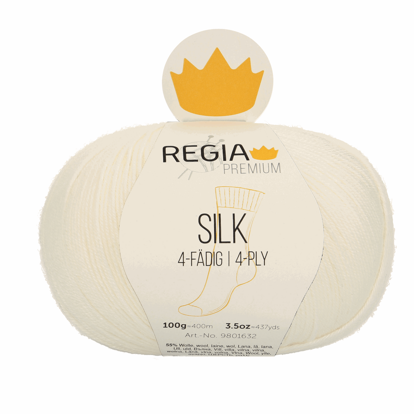 Regia Silk Premium 100g, 90632, color natural 2