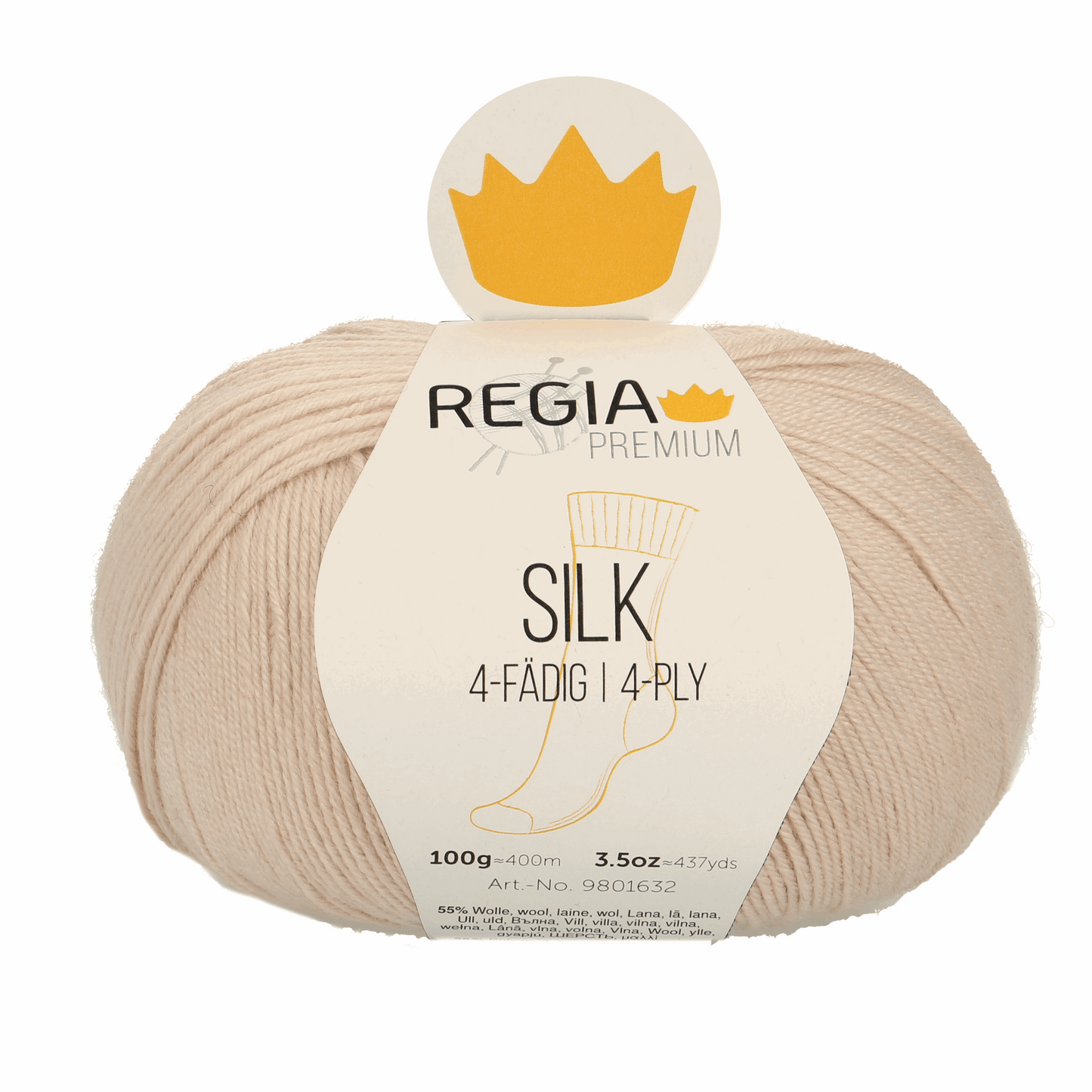 Regia Silk Premium 100g, 90632, color linen 5