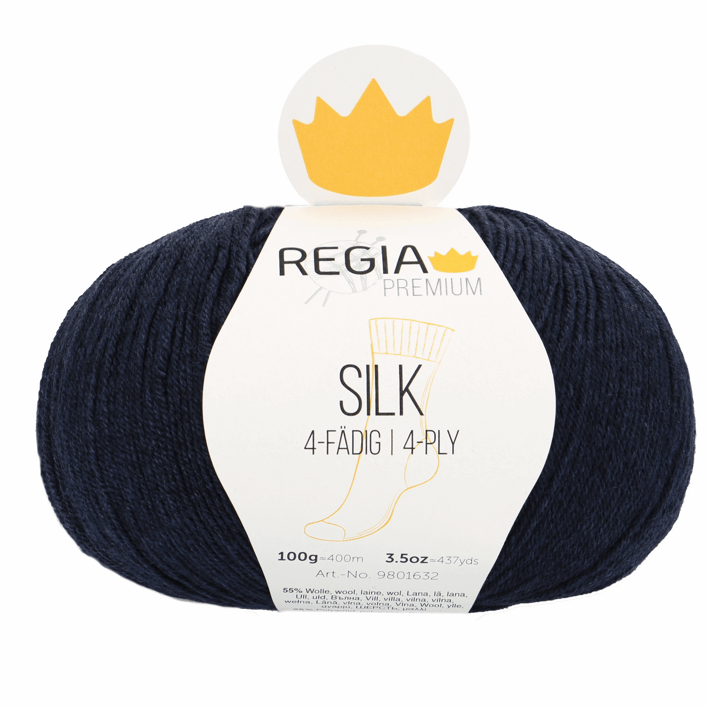 Regia Silk Premium 100g, 90632, color marine mottled 50