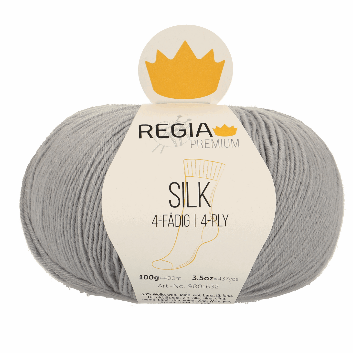 Regia Silk Premium 100g, 90632, Farbe silberblau 51