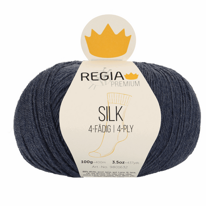 Regia Silk Premium 100g, 90632, Farbe jeans meliert 53