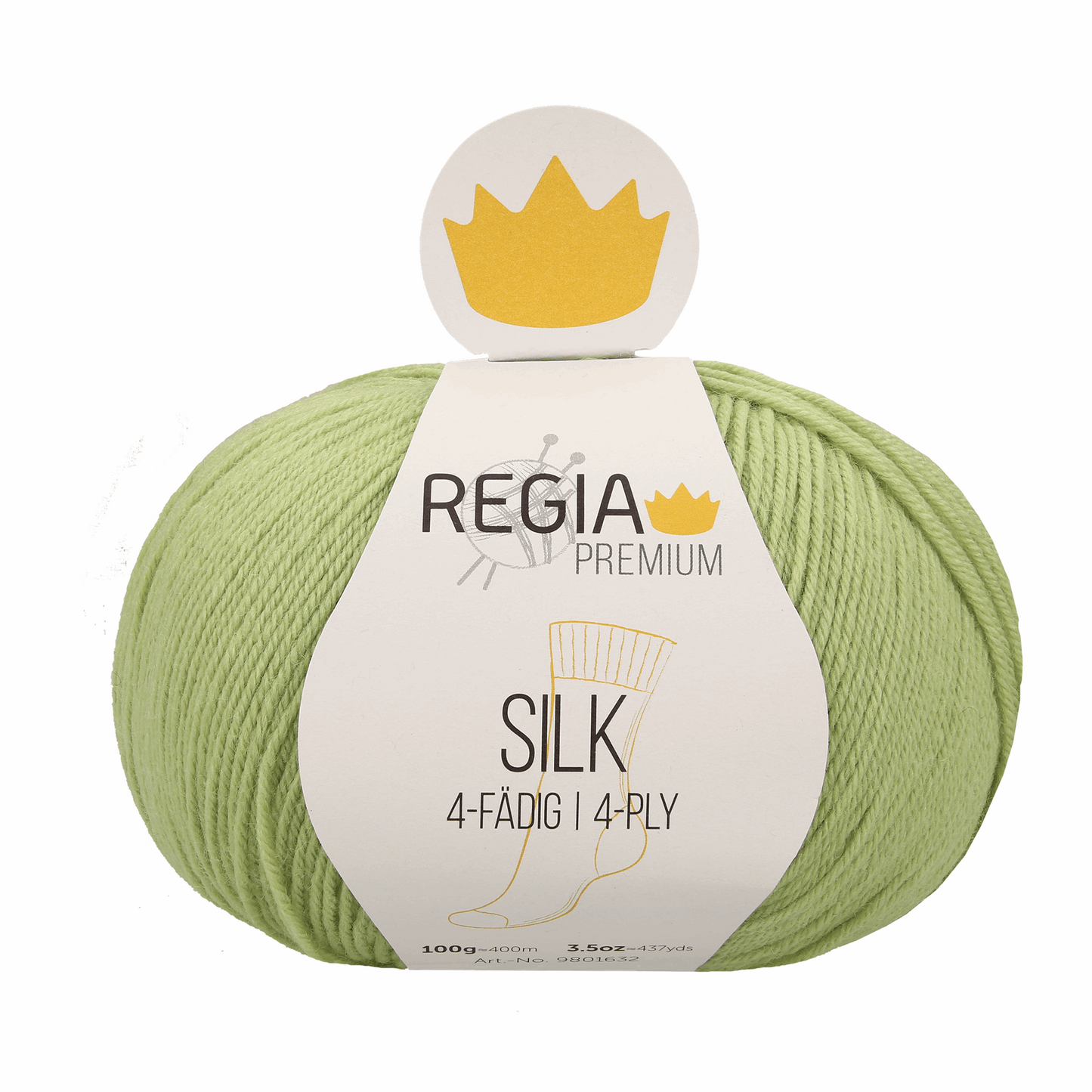 Regia Silk Premium 100g, 90632, color leaf green 71