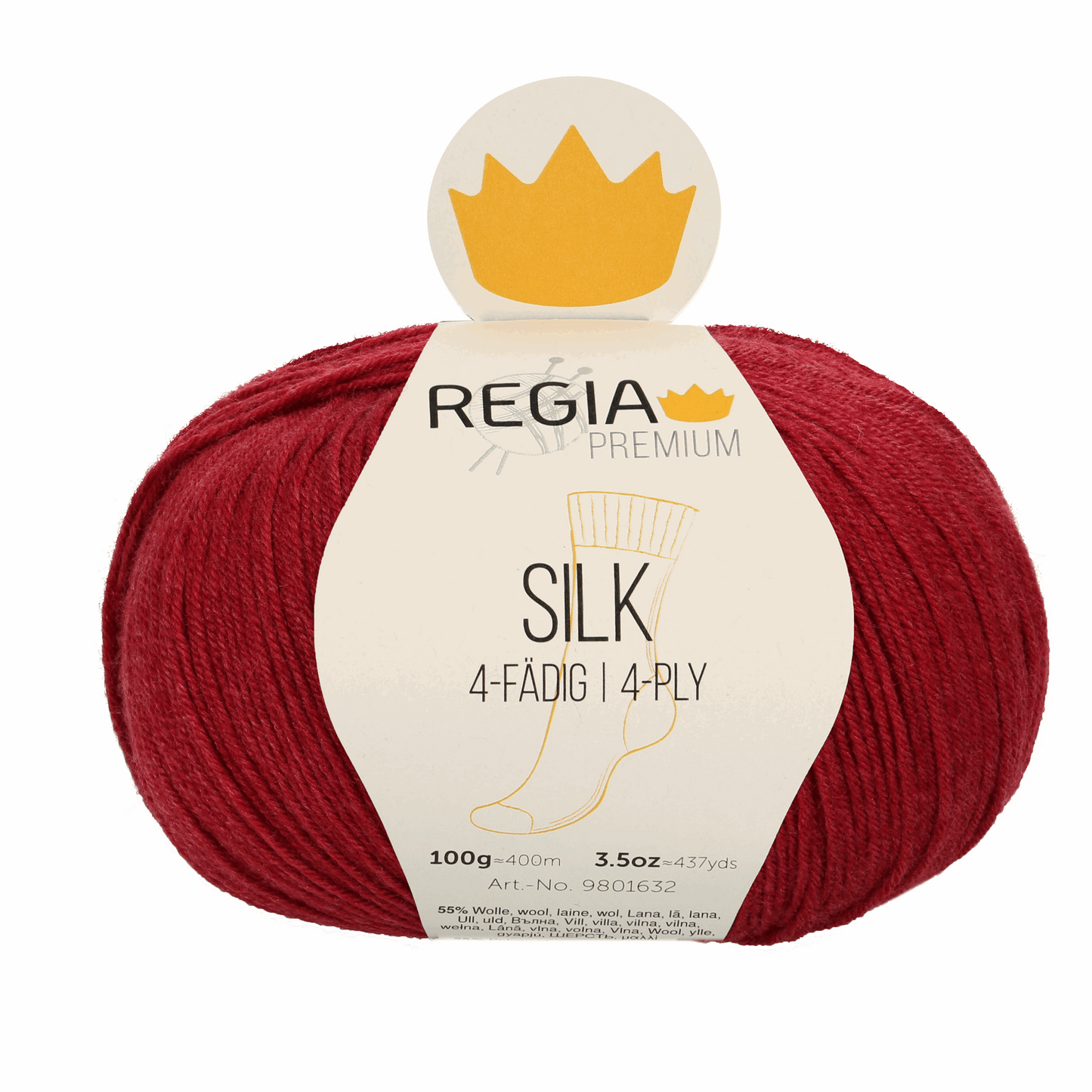 Regia Silk Premium 100g, 90632, color rose red 80