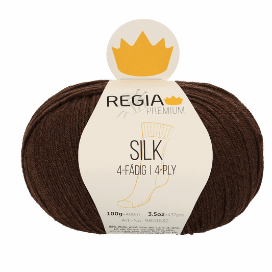 Regia Silk Premium 100g, 90632, color brown 89