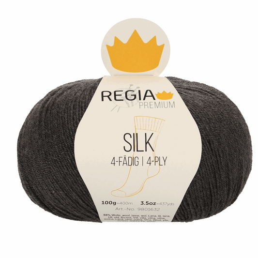 Regia Silk Premium 100g, 90632, color anthracite mottled 98