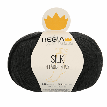 Regia Silk Premium 100g, 90632, color black 99